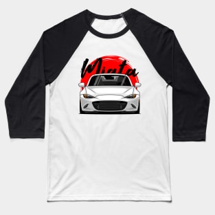 White Miata MX5 ND Baseball T-Shirt